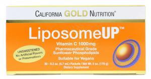 California Gold Nutrition, LiposomeUP Vitamin C, Unsweetened, 1000 mg, 30 Packets, 0.2 oz 